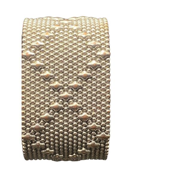 Bracelets set of four two cuffs two bangle rhinestones silver tone - Picture 9 of 9